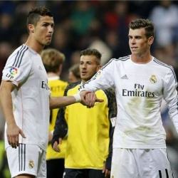 Bale and Ronaldo after Real Madrid's goal galore against Sevilla at Santiago Bernabéu