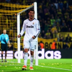 Ronaldo Celebrates his team's only goal at Westfalenstadion last season.
