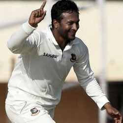 Shakib Al hasan - Third player in the history to smash ton and 10 wickets