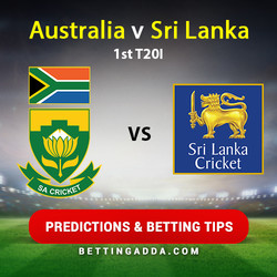 Australia v Sri Lanka 1st T20I Prediction and Betting Tips