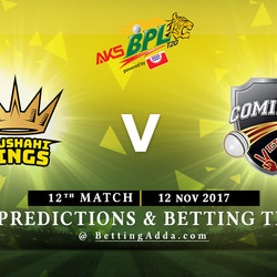 BPL 12th Match Rajshahi Kings v Comilla Victorians 12 November 2017 Predictions and Betting Tips