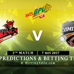 BPL 5th Match Chittagong Vikings v Comilla Victorians 07 November 2017 Predictions and Betting Tips