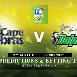 CSA T20 Challenge Cape Cobras v Dolphins 2nd Match 12 November 2017 Predictions and Betting Tips