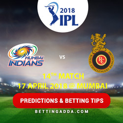 Mumbai Indians vs Royal Challengers Bangalore 14th Match Prediction Betting Tips Preview
