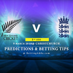 New Zealand vs England 5th ODI Match Prediction Betting Tips Preview