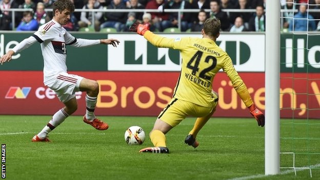Thomas Muller goal v Werder Bremen